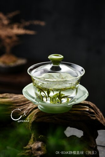 Chikao奇高玻璃新款彩色盖碗耐热玻璃茶具泡功夫茶器单个三才盖碗