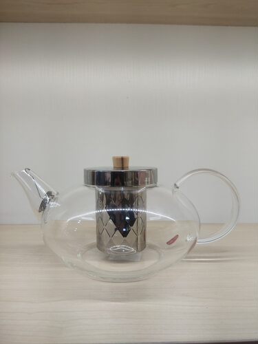 Chikao奇高天宝壶耐热玻璃壶不锈钢盖家用大容量加厚茶楼酒店茶壶