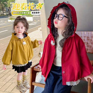 女童外套春秋季 洋气女宝连猫猫咪超可爱女宝宝韩版 春装 潮 2026新款