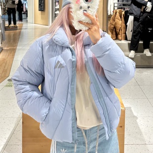 阿迪达斯CROP 羽绒服外套JG5933 DOWN女士拒水防泼面包保暖短款