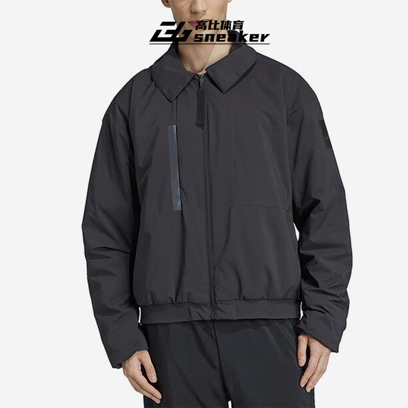 阿迪达斯男子冬季户外运动训练翻领棉服保暖夹克外套JD6663