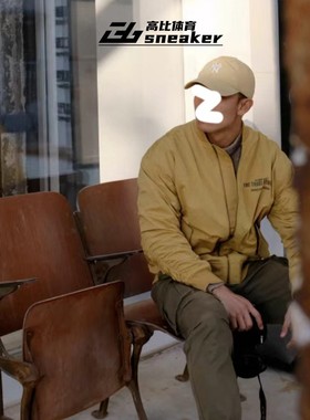 阿迪达斯外套男子字母印花加绒休闲保暖立领棒球服 IB2758