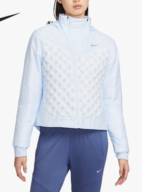 Nike耐克新款女士户外轻薄款运动经典健身连帽羽绒服 FB7604-423