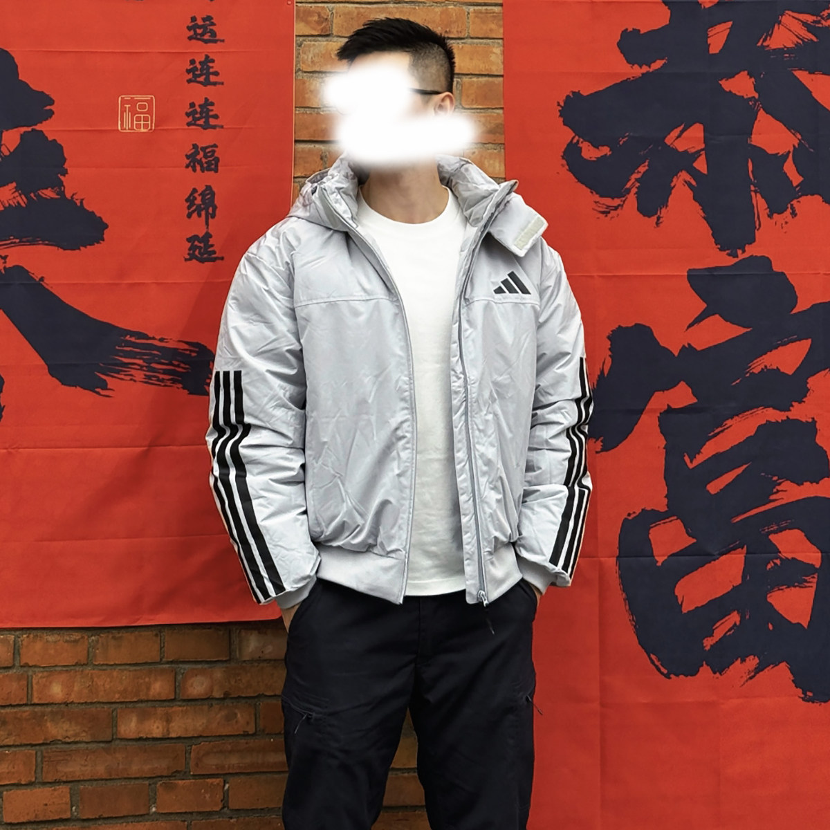 Adidas阿迪达斯男女户外连帽防风羽绒服运动短款保暖外套JG3844