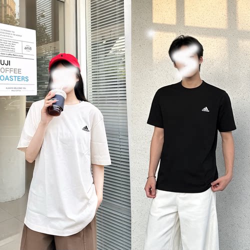 Adidas阿迪达斯T恤男女情侣夏季休闲宽松半袖纯棉上衣短袖IT4332