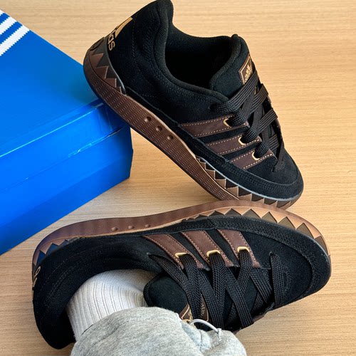 adidas三叶草专柜正品ADIMATIC鲨鱼鞋复古运动滑板鞋面包鞋JR8034