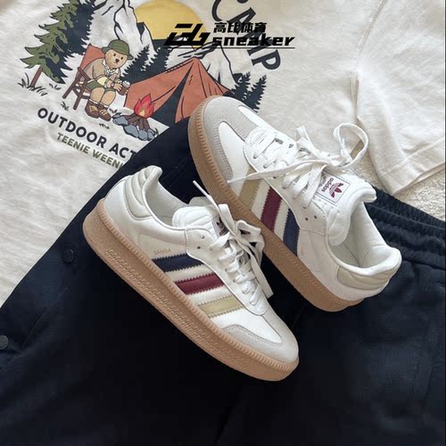 阿迪达斯三叶草Samba男女鞋拼接T头鞋复古德训鞋板鞋JI4276