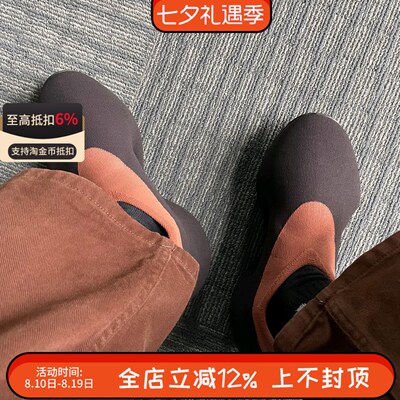 Adidas阿迪达斯椰子Yeezy Knit Runner黑棕套脚休闲鞋GY1759