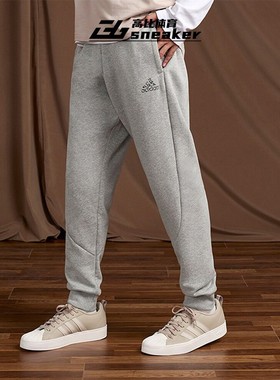 阿迪达斯男士冬季针织加绒卫裤束脚运动休闲健身长裤HP1949