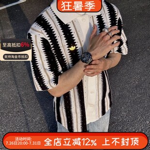 阿迪达斯三叶草男女度假风镂空网眼编织撞色Polo领衬衫KE5833
