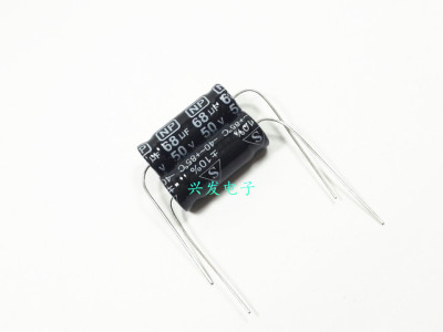 音响高音分频 无极NP 轴向卧式 电解电容 50V68UF 68UF50V 10*24