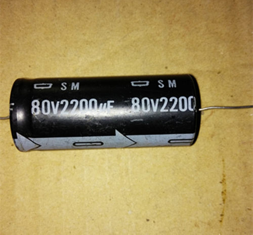 日本黑金刚胆机 轴向卧式 电解电容 80V2200UF 2200UF80V 25*55