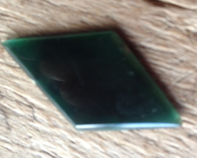 腾冲翡翠天然A货 胸坠高级墨翠绿菱形老项坠