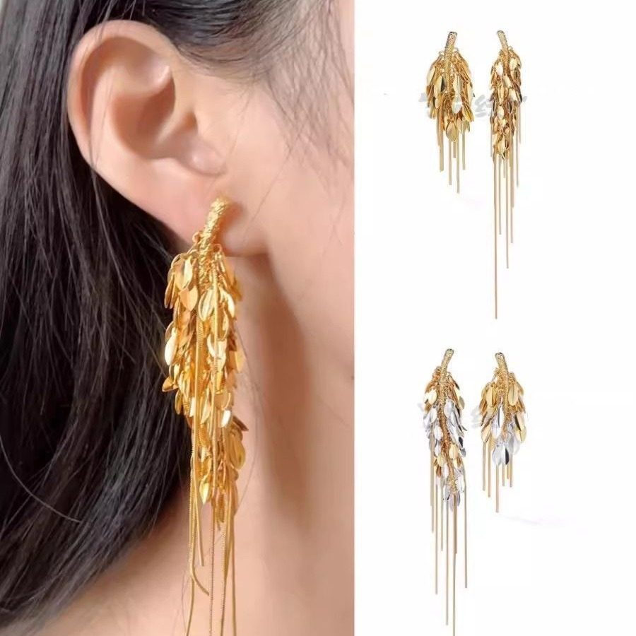 麦穗流苏长款复古流苏耳钉设计风格个性夸张高级感耳饰,饰品/流行首饰/时尚饰品新,耳环,淘宝优惠券,粉丝福利购,淘宝优惠卷