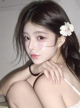 甜美氛围感超仙花朵抓夹女