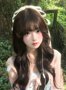 超仙白色垂耳兔多层蝴蝶结顶夹芭蕾风飘带发夹甜美少女后脑勺发饰