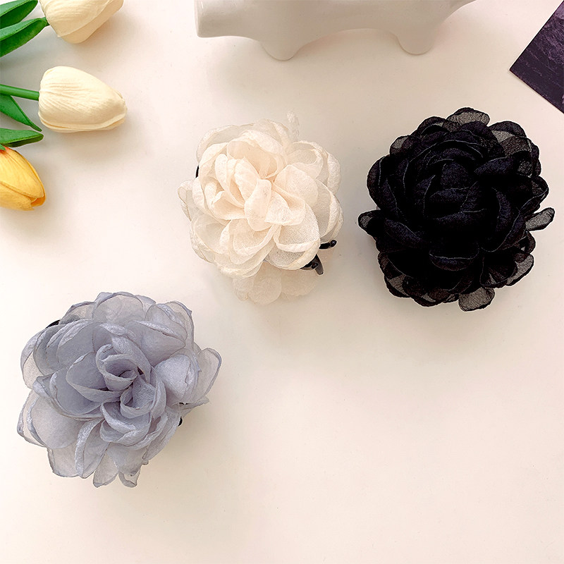 网纱花朵丸子头抓夹盘发神器高级感女马尾发夹气质优雅夹子发卡,饰品/流行首饰/时尚饰品新,发饰,淘宝优惠券,粉丝福利购,淘宝优惠卷