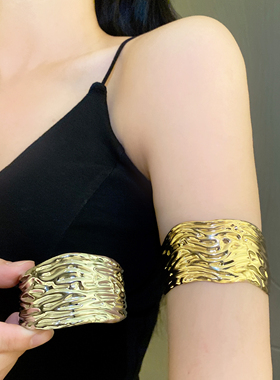 复古法式褶皱手环臂环