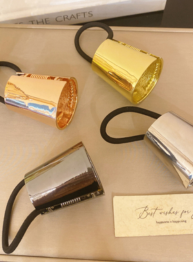 时尚简约金属马尾扣发绳发圈女生绑头发的头绳高级感不勒头发皮筋