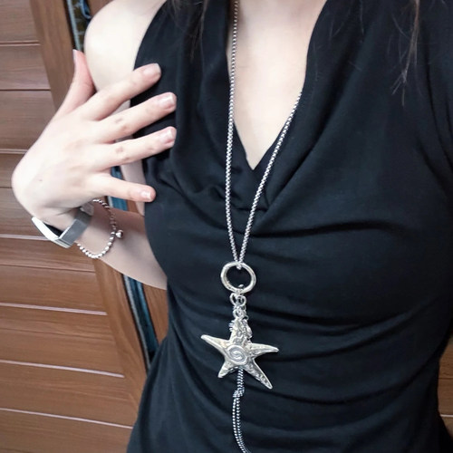 海星星花朵爱心项链女