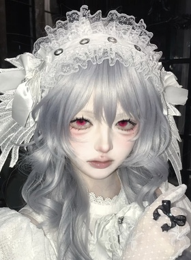 暗黑哥特风蕾丝蝴蝶结飘带发带女lolita高级感翅膀头饰天使发饰