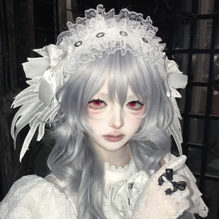 暗黑哥特风蕾丝蝴蝶结飘带发带女lolita高级感翅膀头饰天使发饰