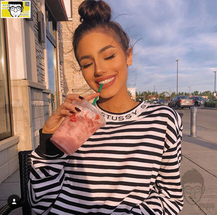 现货Stussy Jacquard Neck Sleeve Tee18新款纯棉条纹长袖T恤限量