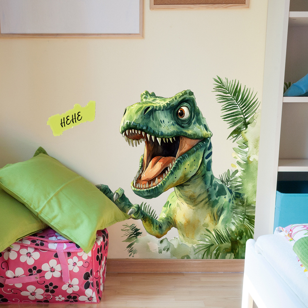 仿真贴画恐龙儿童房卧室客厅家居背景美化装饰墙贴纸防水墙贴自粘
