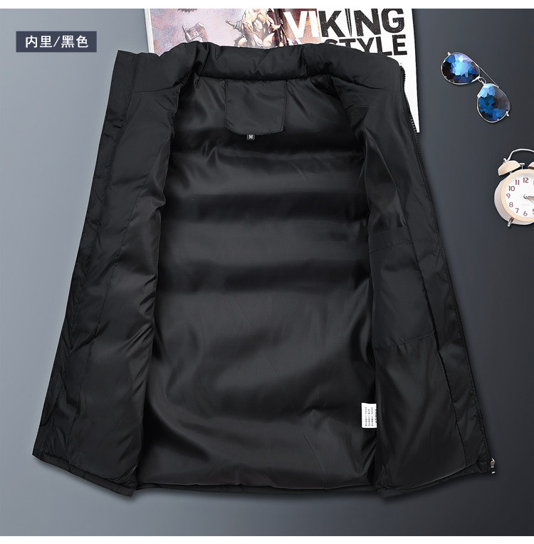 VEST MENS AUTUMN AND WINTER KOREAN VERSION OF THE WARM DOWN COTTON YOUTH VEST MENS THICK VEST JACKET MIDDLE-AGED LARGE SIZE VEST