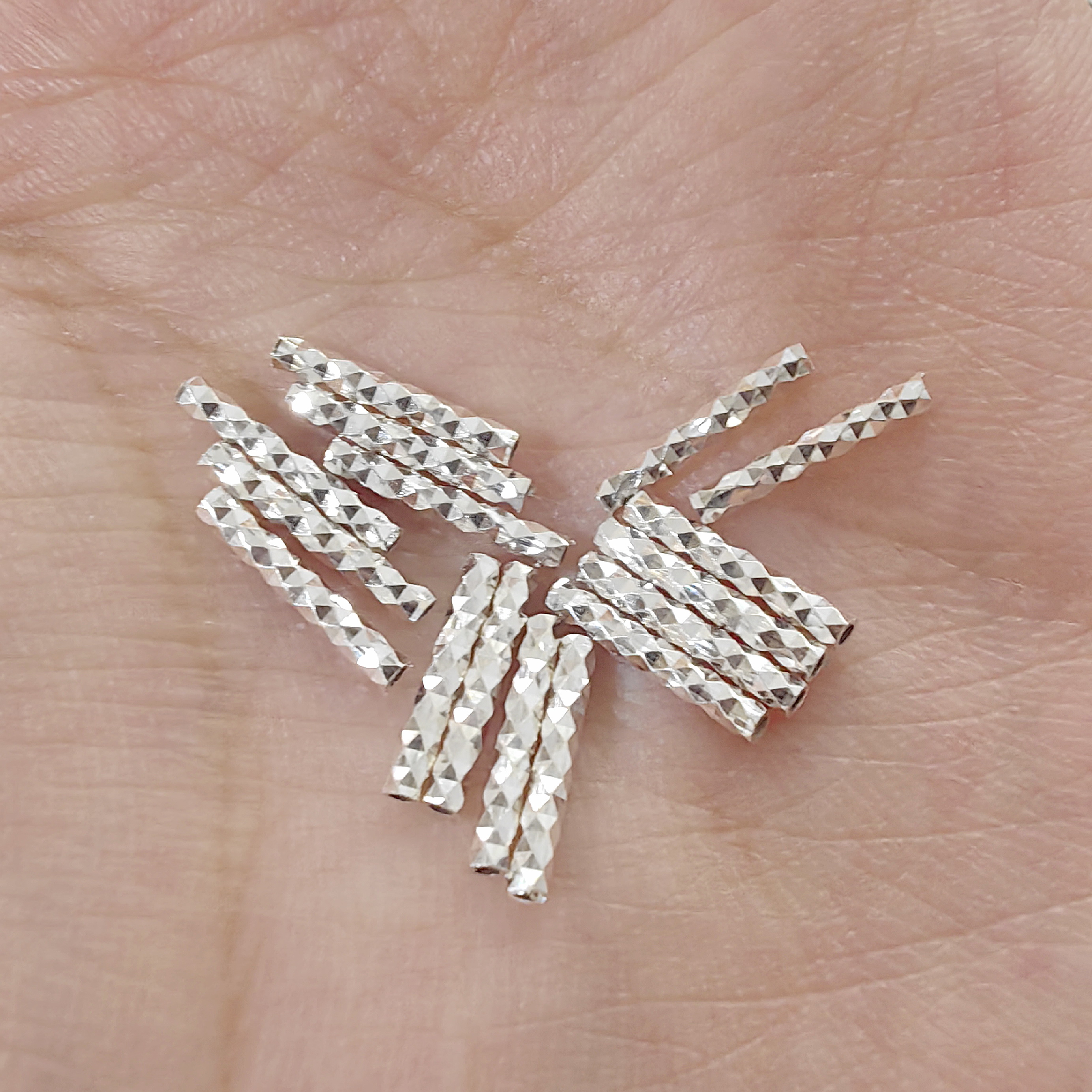 车花直管DIY饰品配件孔记隔管银