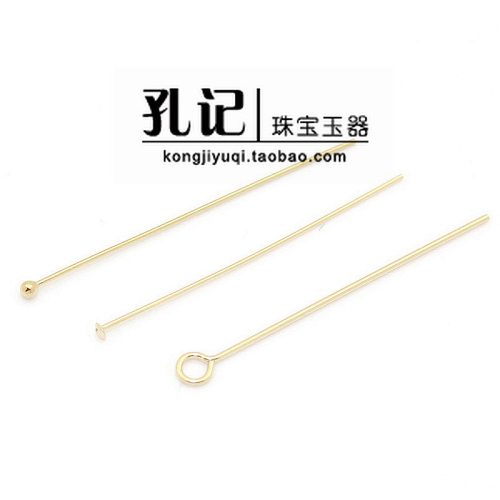 孔记美国14K包金9字针T针圆头针