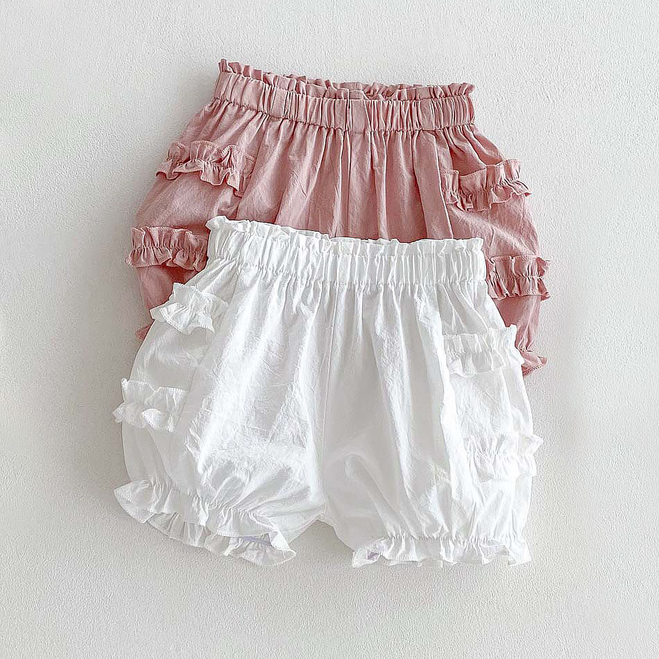 婴幼儿夏季薄款纯棉花苞裤短裤女裤子