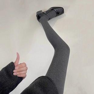 袜女 薄绒氛围感收腹提臀压力显瘦秋冬保暖连裤 超嗲 灰色打底袜