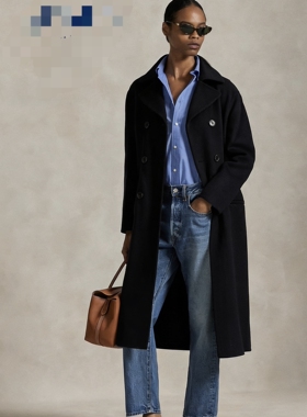 欧元纯元2色秋冬系列细腻柔软羊毛混纺英伦时尚优雅大方毛呢大衣