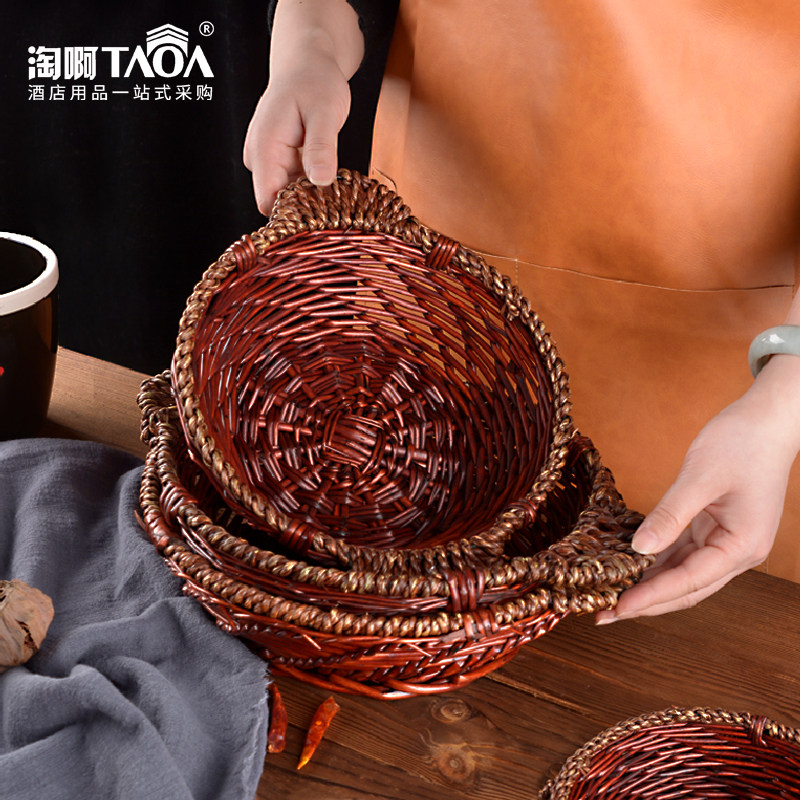 砂锅隔热垫商用藤编煲仔饭托盘防糊防烫底座饭店专用圆形砂锅篮子,餐饮具,餐垫,淘宝优惠券,粉丝福利购,淘宝优惠卷