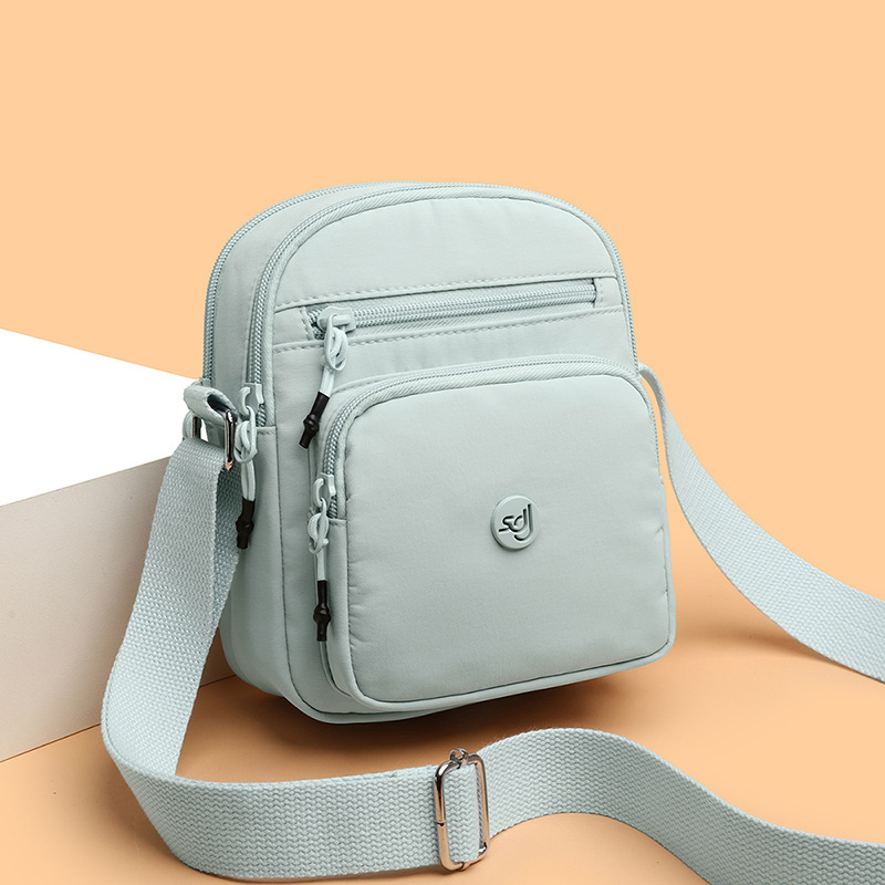 牛津布新款小方包多层斜挎包轻便手机包百搭单肩背包尼龙斜跨小包