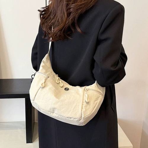 日系超轻防水布包男女百搭单肩包