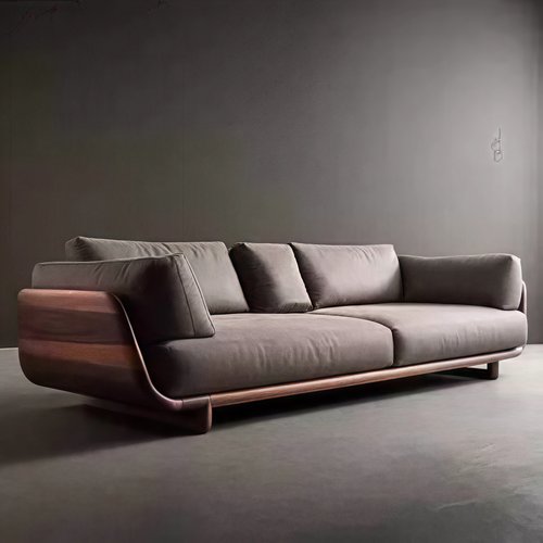 新中式北美黑胡桃实木沙发