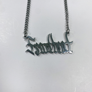 原创个性化学生钛钢金属古着吊坠百搭男潮小众定制不褪色配饰项链