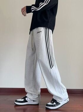 P14K143非常对图仿棉40裤头长裤黑色藏蓝色白灰色M到5xL