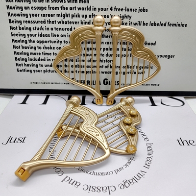 散货金色竖琴 质感很好哦 可搭配金色花花 DIY奶油胶滴胶配件摆件