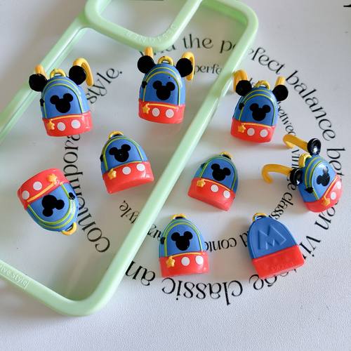 散货 迪士尼米奇书包 diy奶油胶滴胶配件，微景观场景摆件