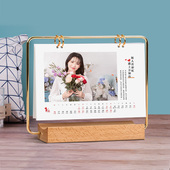 台历定制2026年木质铁艺日历制作企业公司印照片来图订做创意自制