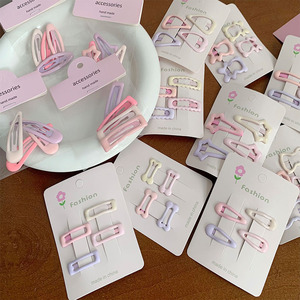 bb夹爱心碎发夹女小号五角星发卡儿童发夹甜美少女粉色系渐变