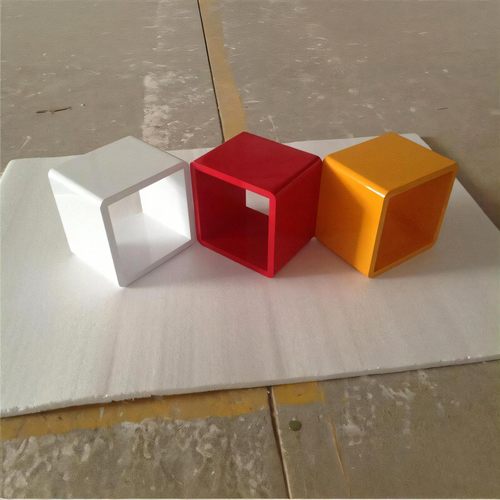 橱窗镂空格子烤漆展示台陈列柜