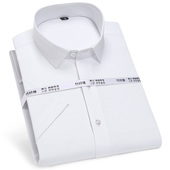 短袖 半袖 衬衫 韩版 夏季 免烫白色寸衫 男修身 商务休闲职业正装 衬衣男