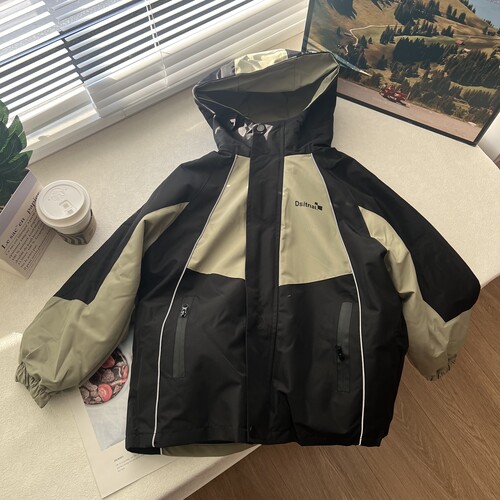 D三合一2025新款外套韩版中大童冬装风衣外穿时髦薄款棉衣冲锋衣