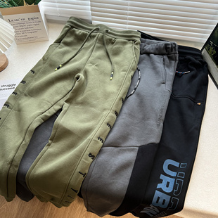 T秋冬款运动宽松百搭多袋跑步爬山健身户外裤子加绒卫裤长裤