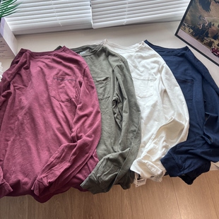 男装 17A出口澳洲 圆领卫衣 t恤打底衫 美式 重磅长袖