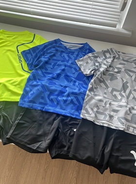 4A夏季男童运动套装 速干套装篮球跑步健身套装 童装110-160